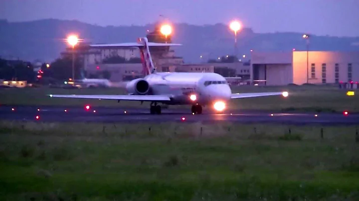 Volotea Boeing 717 - Sunset Takeoff from Florence ...