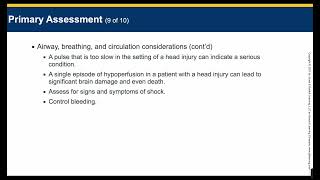 EMT- Chapter 29 Part 2 Lecture - Head and Spine Injuries