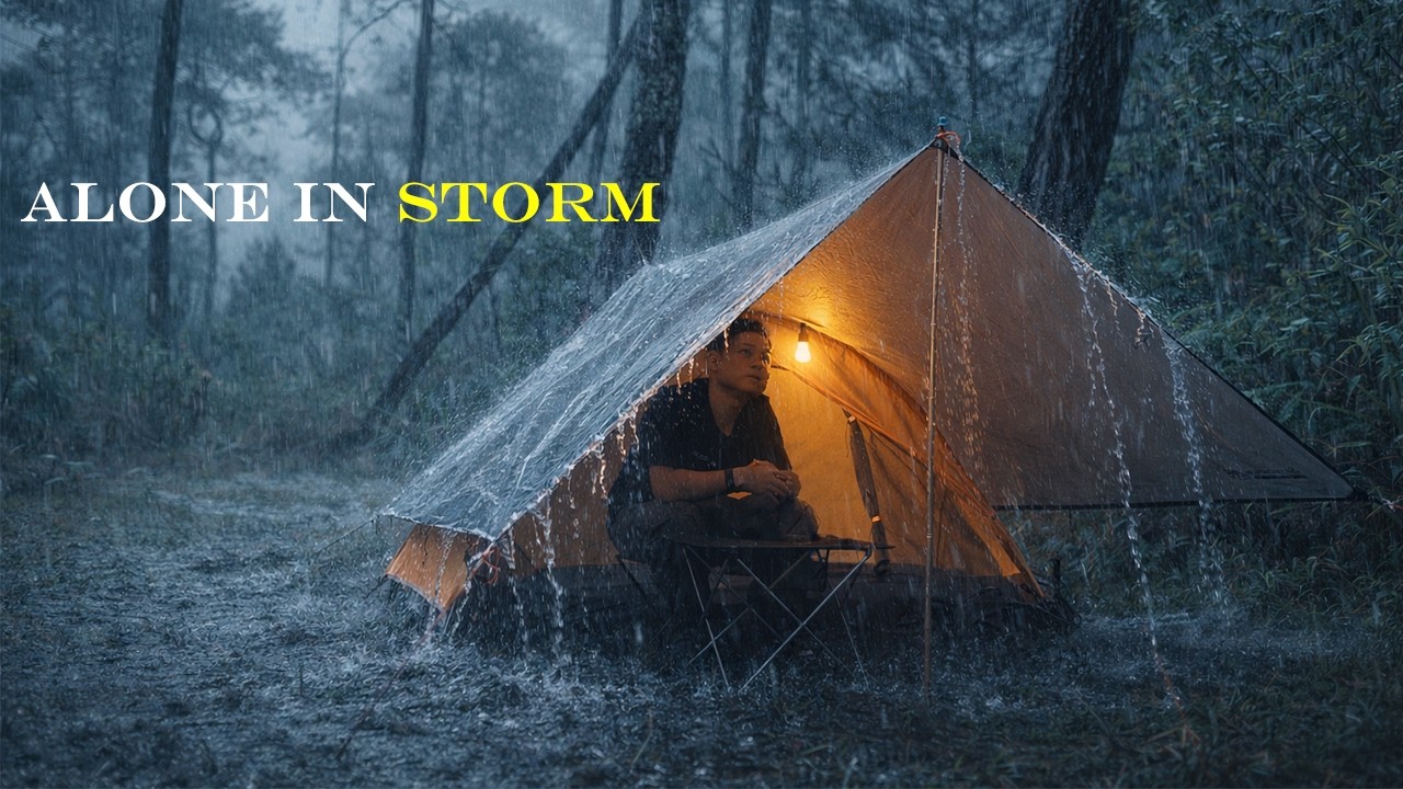 I Was Trapped in a Tent During a Violent Storm ⛈️ TRAPPED in a Violent Storm