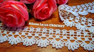 BORDURĂ croșetată/ Crocheted LACE/ PIZZO all'uncinetto/ Tığ işi DANTEL/RENDA de crochê #Master_Class