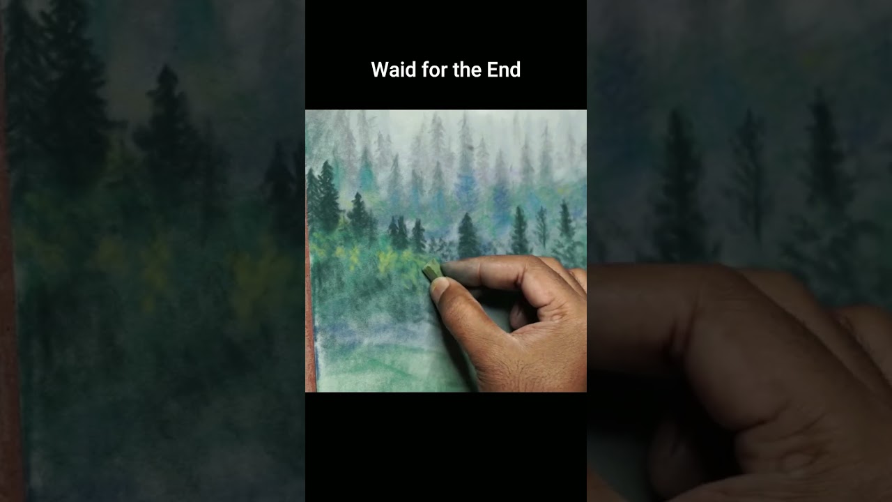 Magical Forest Landscape: Soft Pastel Drawing Timelapse 