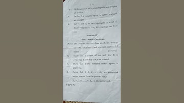 Topology exam paper 2024  #ccs university #mathematics #msc