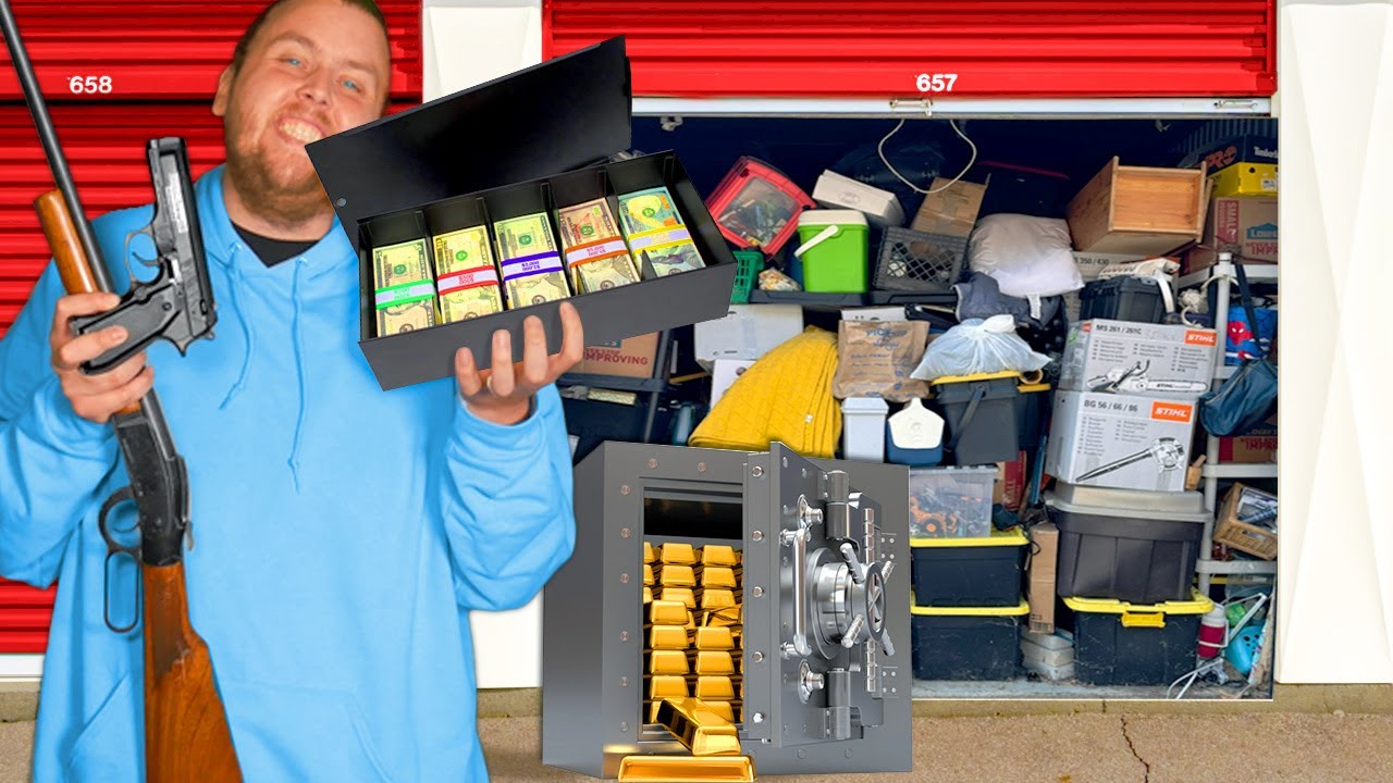 GUNS and MONEY Found In Abandoned Storage Unit - YouTube