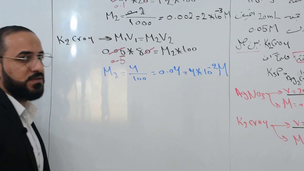 الفصل الثالث:الاتزان الايوني | حل سؤال مضاف لموضوع الذوبانيه | كيمياء السادس علمي