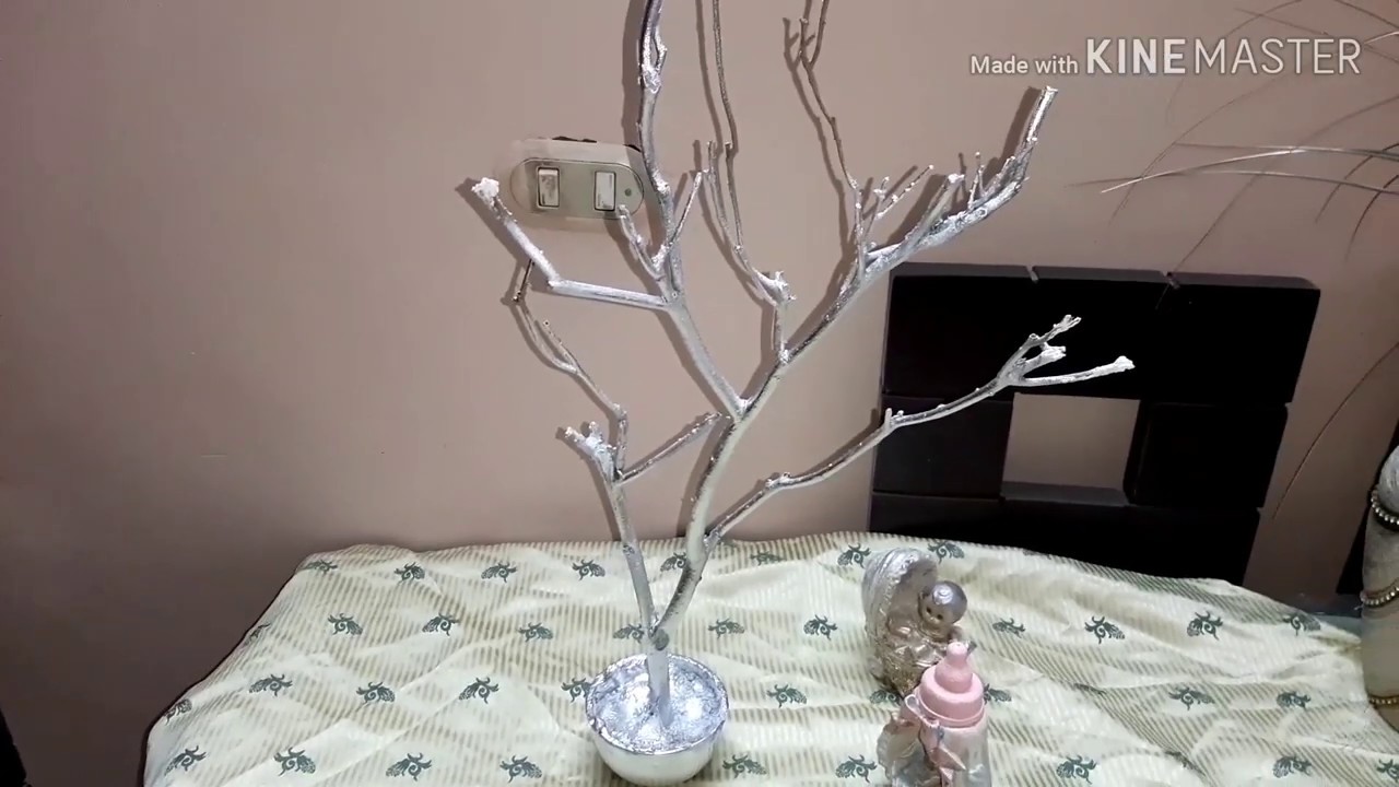 ‫لو عند فروع الشجر جافه/ حولته لديكور//والنتيجه رووعهاعاده تدوير اغصان