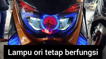 Modif Lampu depan Nmax bikin tampilan makin keren dengan lazy eyes