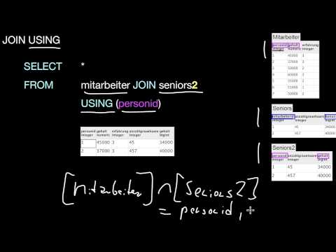 13.31 JOIN mit WHERE, ON, USING, NATURAL