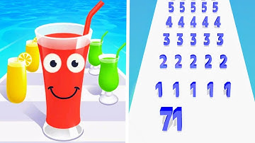 juice Run Vs Number Run - All Level Gameplay Walkthrough (Android iOS) Ep 3