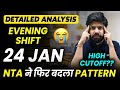 JEE Main 2025 24 January Shift 2 Analysis Paper Level Weightage Cutoff ESaral 