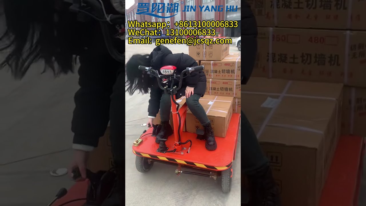 JIN YANG HU Electric Flatbed Trolley 4 Wheels Handling Truck Customizable Platform Flatbedtrucking