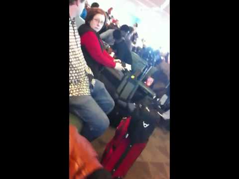 toronto airport person terminal three Madness