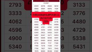 Kerala Lottery Result Today | THIRUVONAM BUMPER BR 111 Draw on 26/09/2026 |Today Kerala Lottery Live