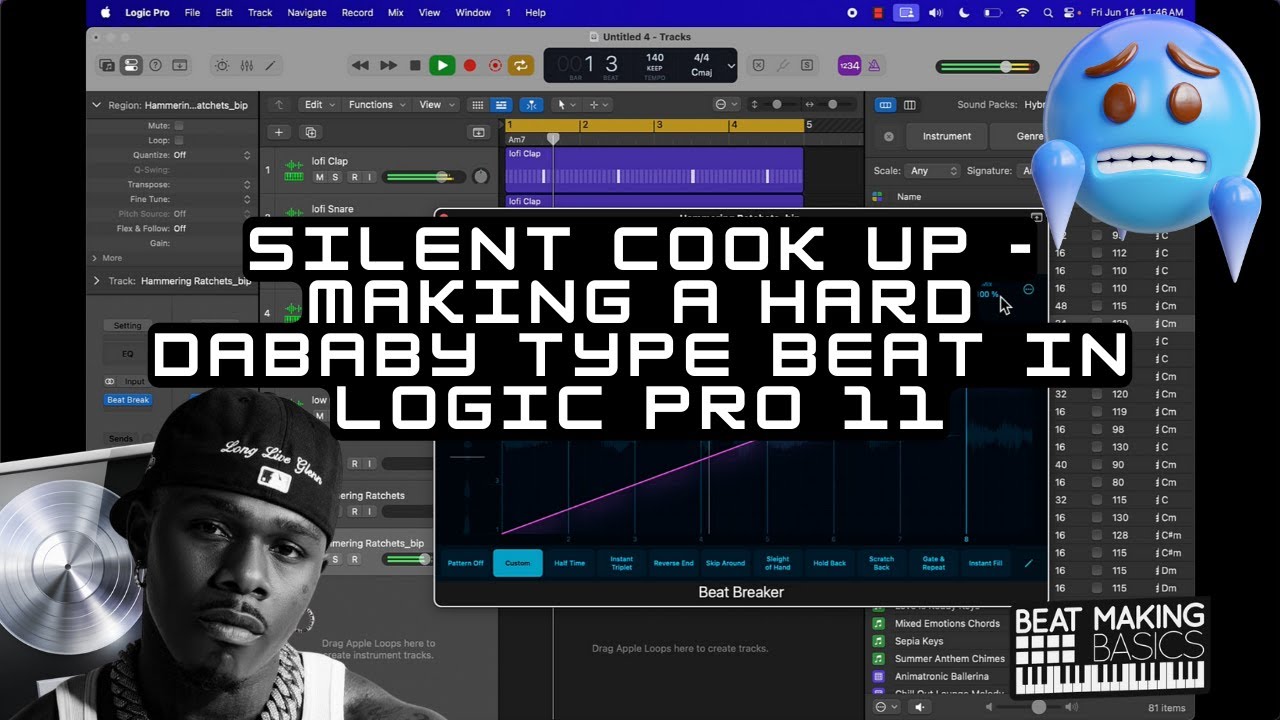 Silent Cook Up - Making A Hard DaBaby Type Beat In Logic Pro 11 - YouTube