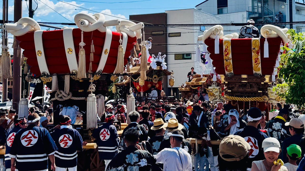 令和7年 2025年 柏原駅前パレード だんじり ふとん太鼓