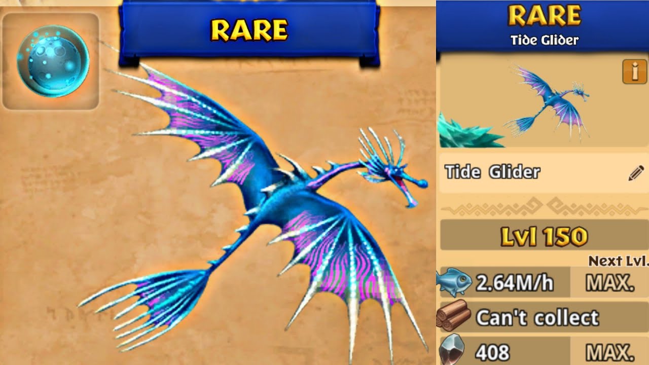 TIDE GLIDER Max Level 150 Titan Mode DragonsRise of Berk YouTube