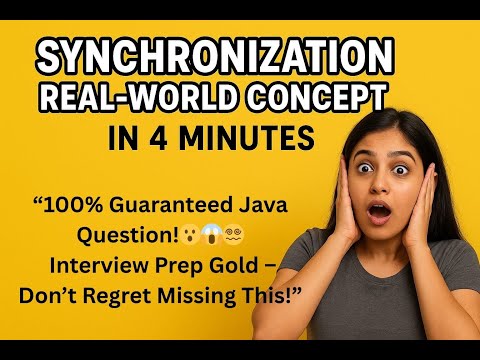 4 Minutes = Job Ready! Java Synchronization Real-World Breakdown#java  #javainterviewquestions #dsa