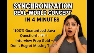 4 Minutes = Job Ready! Java Synchronization Real-World Breakdown#java  #javainterviewquestions #dsa