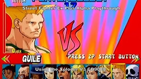 Street Fighter Ex Plus Alpha Guile Playthrough using the Xploder V3 CD9000 for Ps1 :D #Playstation