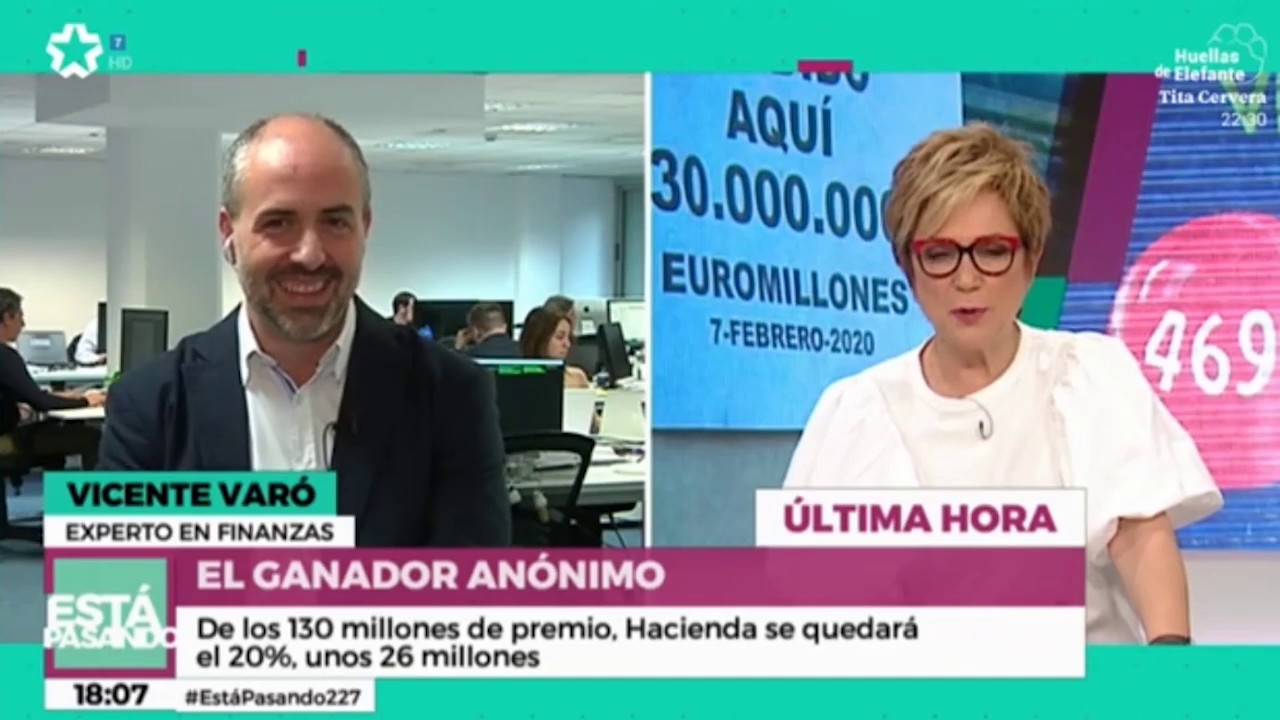 ¿QUÉ HACER SI TE TOCA EL EUROMILLONES? 💰 Vicente Varó (Finect) en Telemadrid