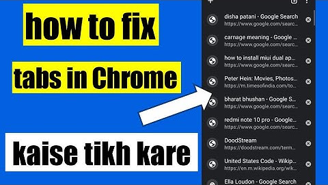 simplified view for open tabs problem fixed in chrome
