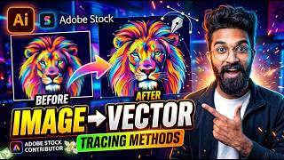 Full How to Convert Images to Vector | Adobe Illustrator Tracing Methods | adobe stock Contributor News