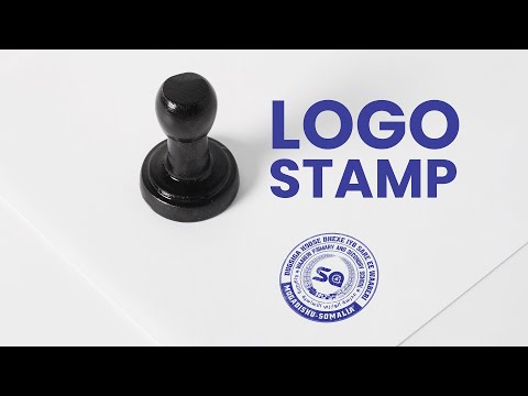 HOW TO CREATE LOGO STAMP | BARO SIDA UGU FUDUD EE LOO SAMEEYO LOGO STAMP