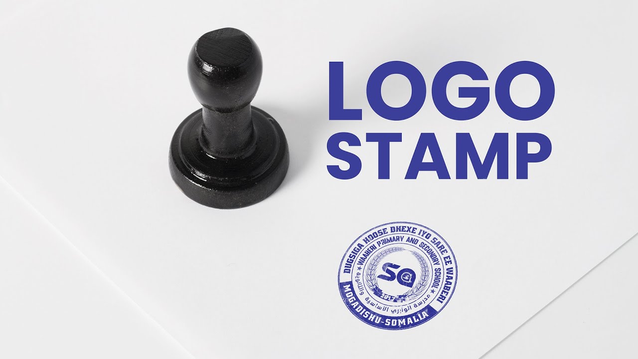 HOW TO CREATE LOGO STAMP | BARO SIDA UGU FUDUD EE LOO SAMEEYO LOGO STAMP