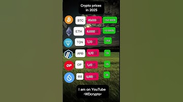Crypto prices for 2025 / Bitcoin, Ethereum, Toncoin, Arbitrum, Optimism, Sui