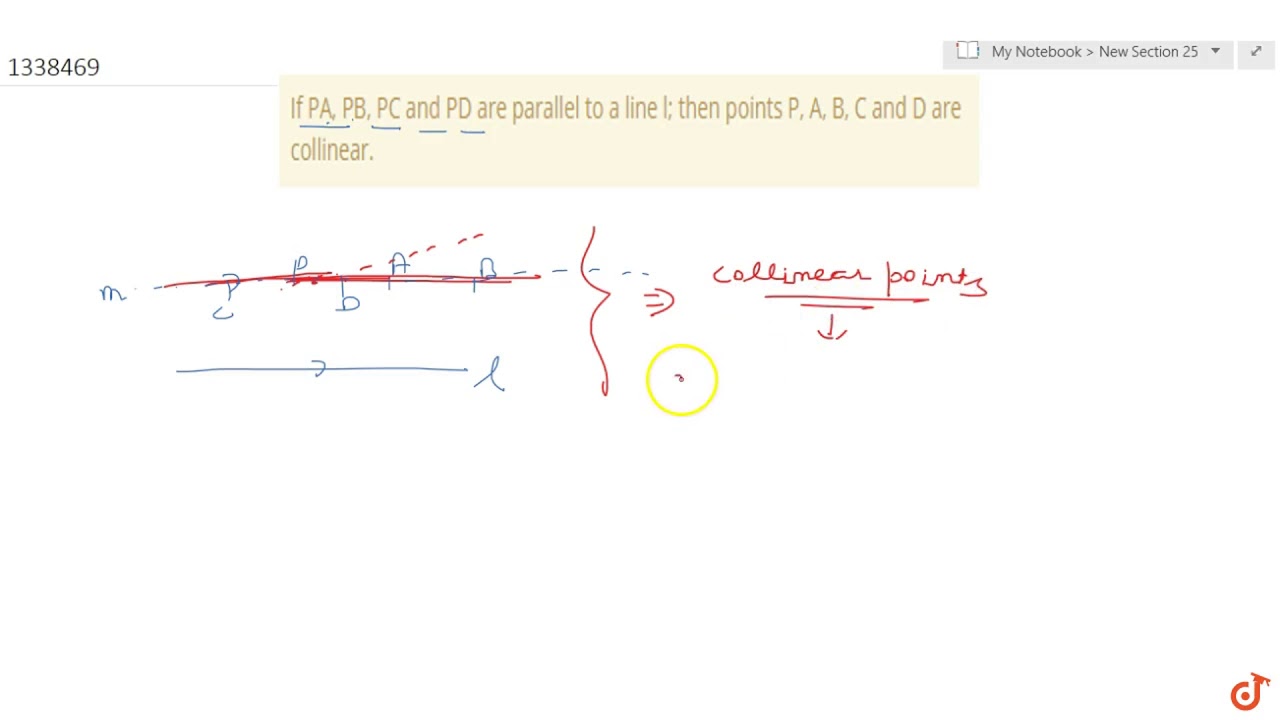 If Ab Ac Ad And Ae Are Parallel To A Line L Then Points A B C D And E Are Collinear Youtube
