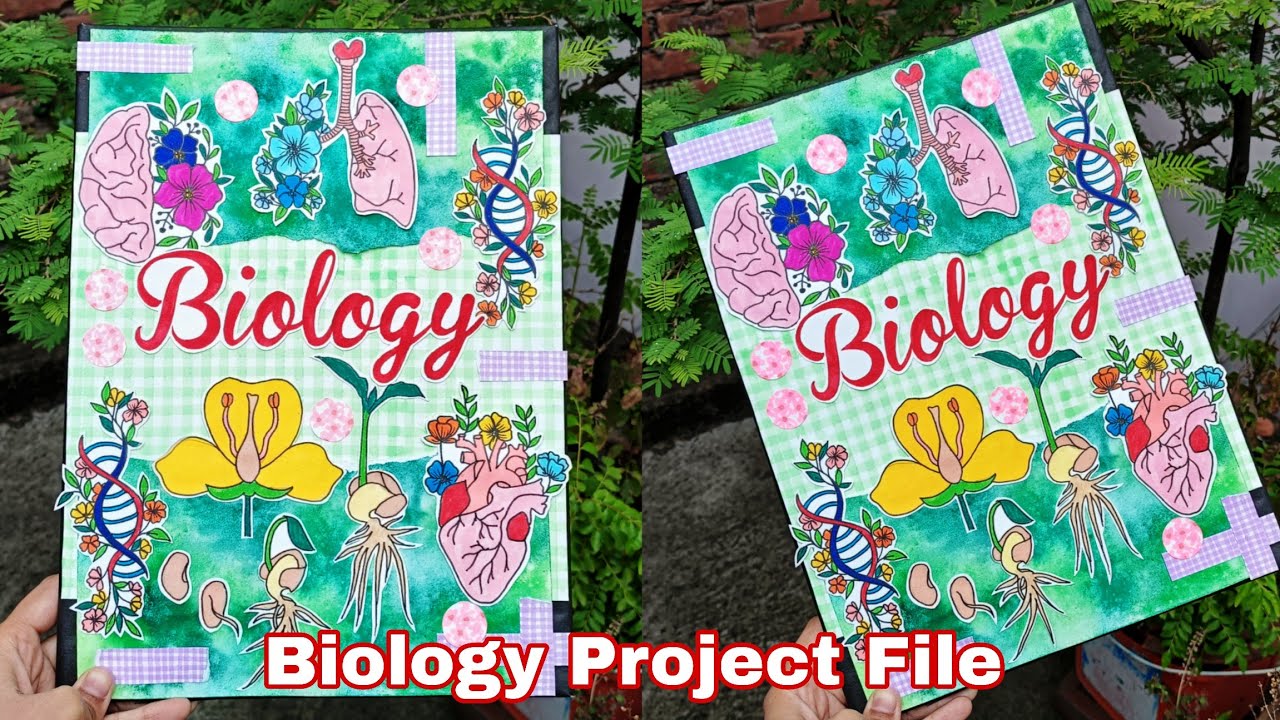 Easy Science project file decoration idea. Aesthetic Biology Project ...