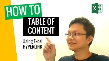 Create a Table of Content using HYPERLINK and INDEX in Excel