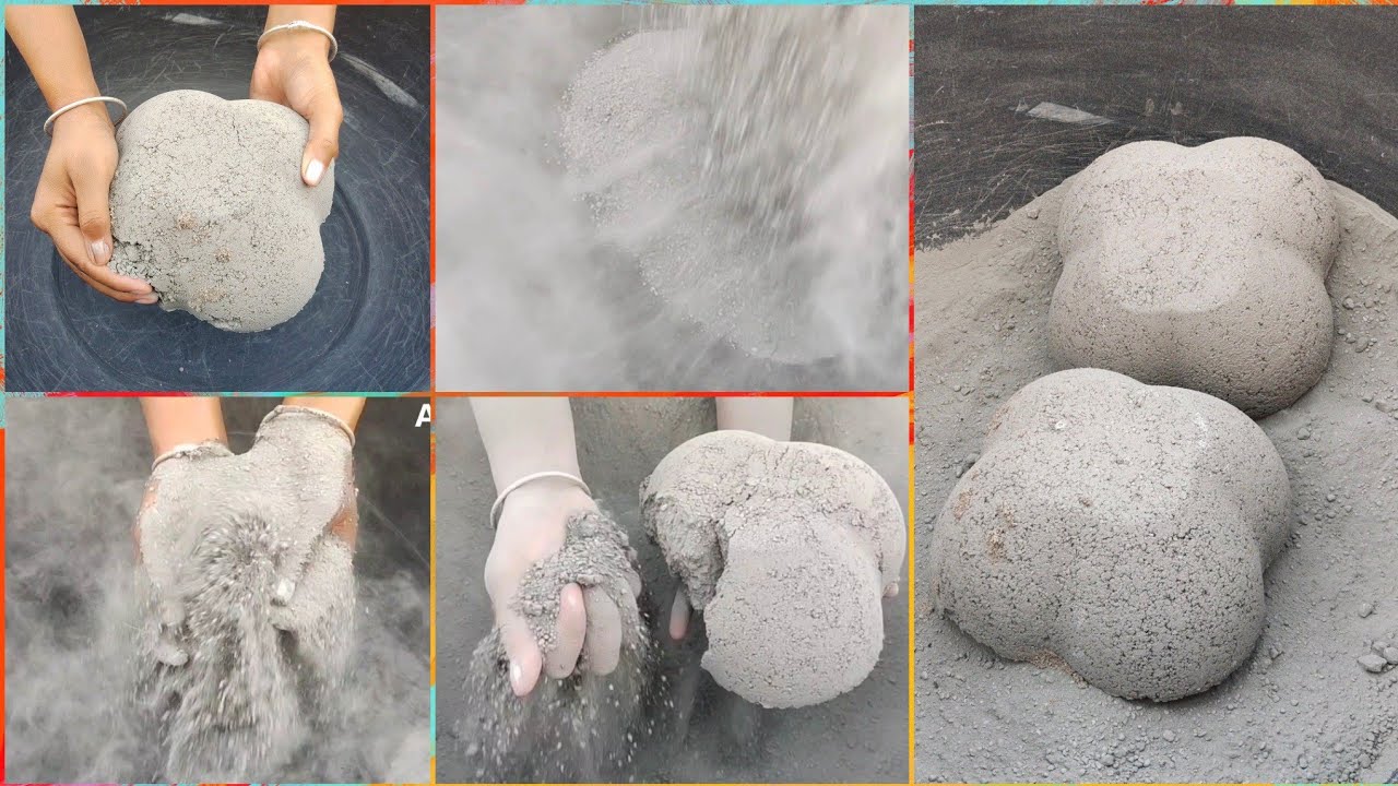 Asmr- Omg 😳 dust heaven Pure cement dry 💦 crumbling 🎉HBD Asmr crunches, Harpreet,Yashal & Rufi