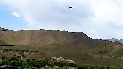 F16 Strafing Run for Green Berets