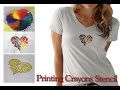 How to print t-shirts with Crayons using CUTART Stencil Cutter