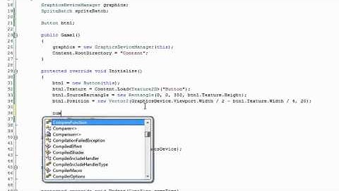 How to Create Buttons in XNA 1/3