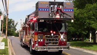 Montgomery County Engine 740, Tower 740, and Chief 704B Responding