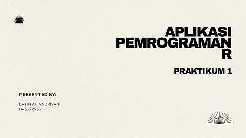 Tugas Praktikum | Aplikasi Pemrograman R
