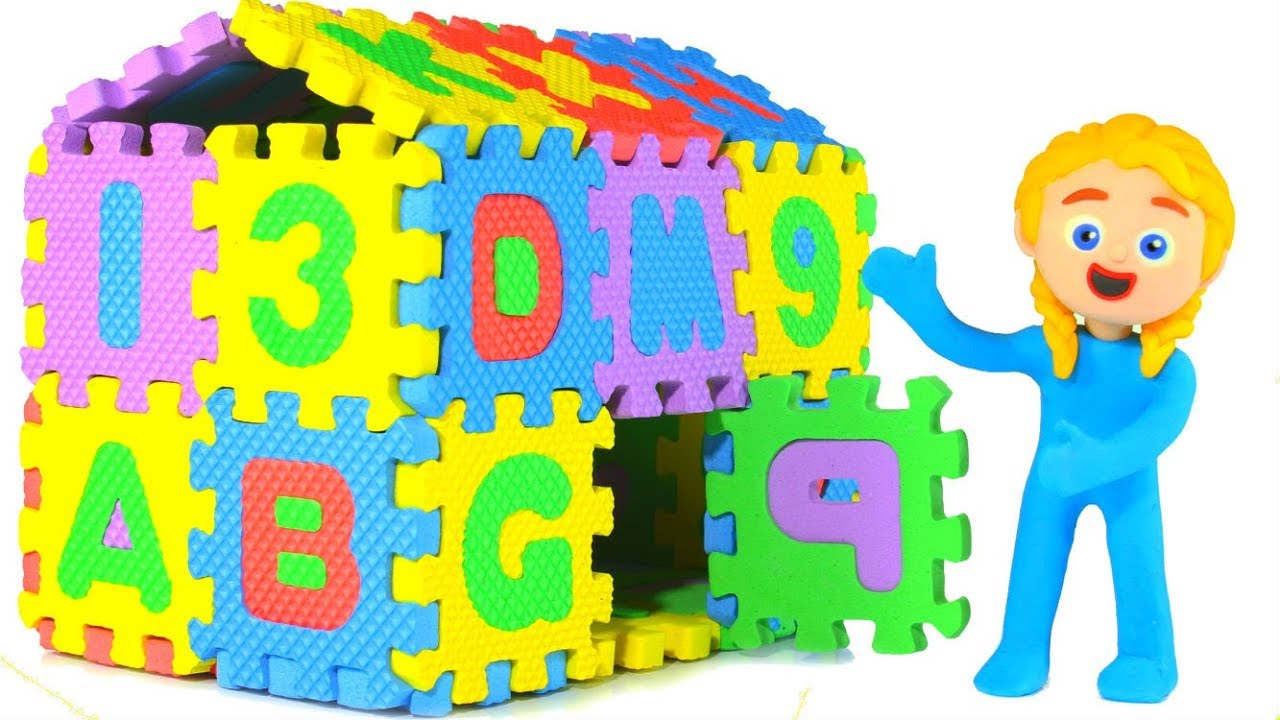 ⁣KIDS BUILDING AN ABC HOUSE ❤ SUPERHERO PLAY DOH CARTOONS FOR KIDS