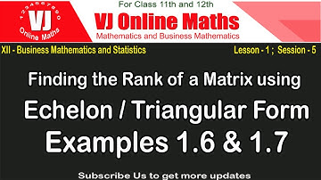 Chapter 1 - Session 5 - 12th Business Maths -  Application of Matrices and Determinants -SVGHSS