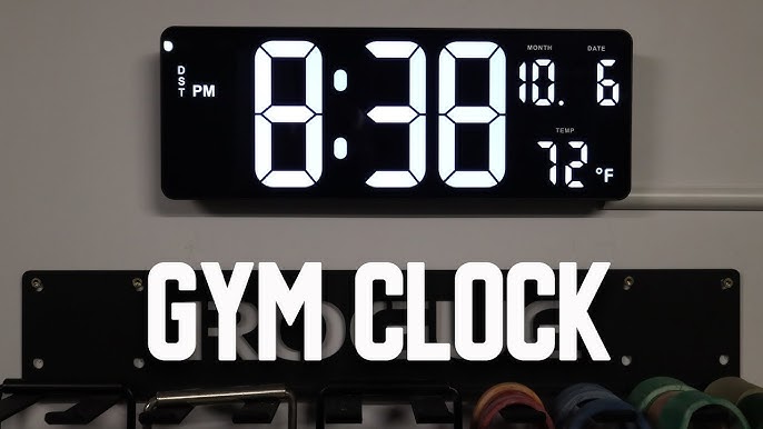 Interval Training Gym Timer Clock Cronometro w / 12 modalità per boxe,  yoga, crossfit, display a led, dorso magnetico