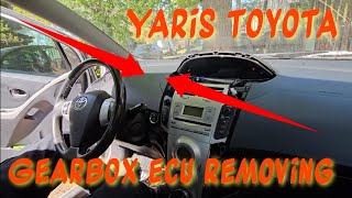 YARIS GEARBOX ECU REMOVING INSTALLING DASHBOARD TOYOTA ЯРИС ЭБУ СНЯТИЕ УСТАНОВКА РОБОТ MMT SEMI AT