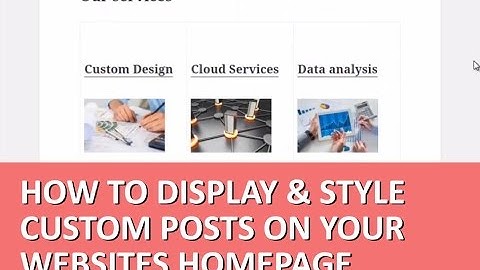 How to display and style custom post types on your WordPress website using the Views plugin   Tutori