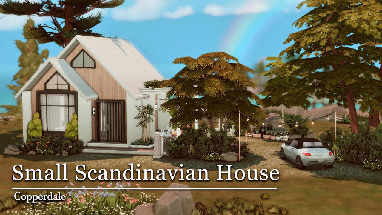 The Sims 4 Small Scandinavian House 🏠 | Stop Motion Build | No CC - YouTube