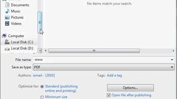 How to create a pdf file using Microsoft word 2010