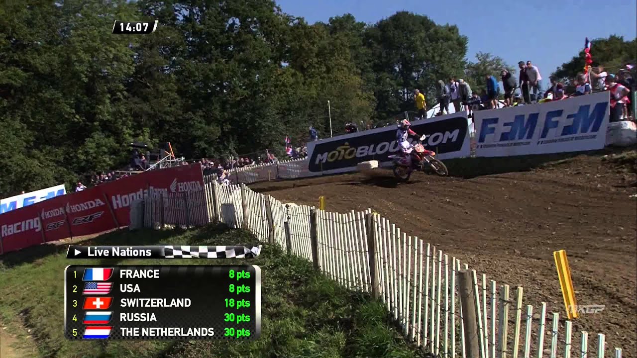 Marvin Musquin and Justin Barcia battle MXoN Race 1 France 2015