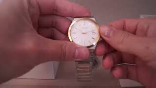 Seiko Essentials Two Tone SUR558 Quartz Watch Unboxing & Review FULL HD