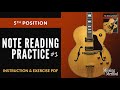 Practice reading guitar music in the 5th position frets 59