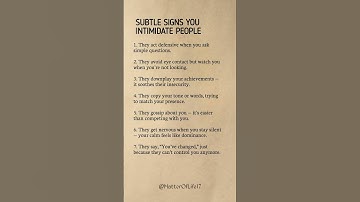 SUBTLE SIGNS YOU INTIMIDATE PEOPLE | #psychology #quotes #shorts #motivation #englishquotes