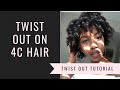 Twist Out Tutorial on 4C Natural Hair