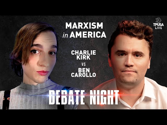 Charlie Kirk Debates Trans Marxist Ben Carollo class=